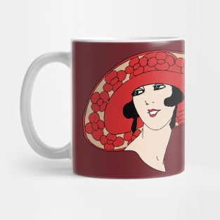 woman in hat retro Mug